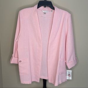 Allison Daley Carnation Pink Open Front Blazer